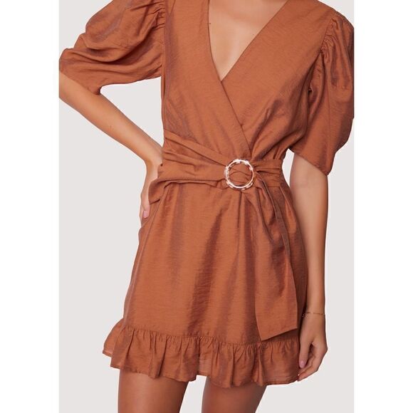 Lost & Wander Pacific Grove Mini Dress in Brown, Size XS - Picture 3 of 16